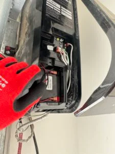 Garage door cable and drum inspection after cable came loose on a Long Beach residential garage door