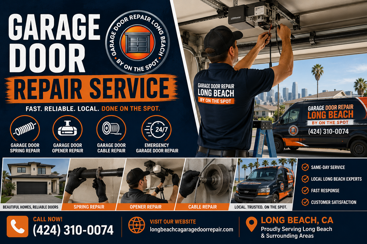 Garage door repair service Long Beach featured image for Garage Door Repair Long Beach By On The Spot