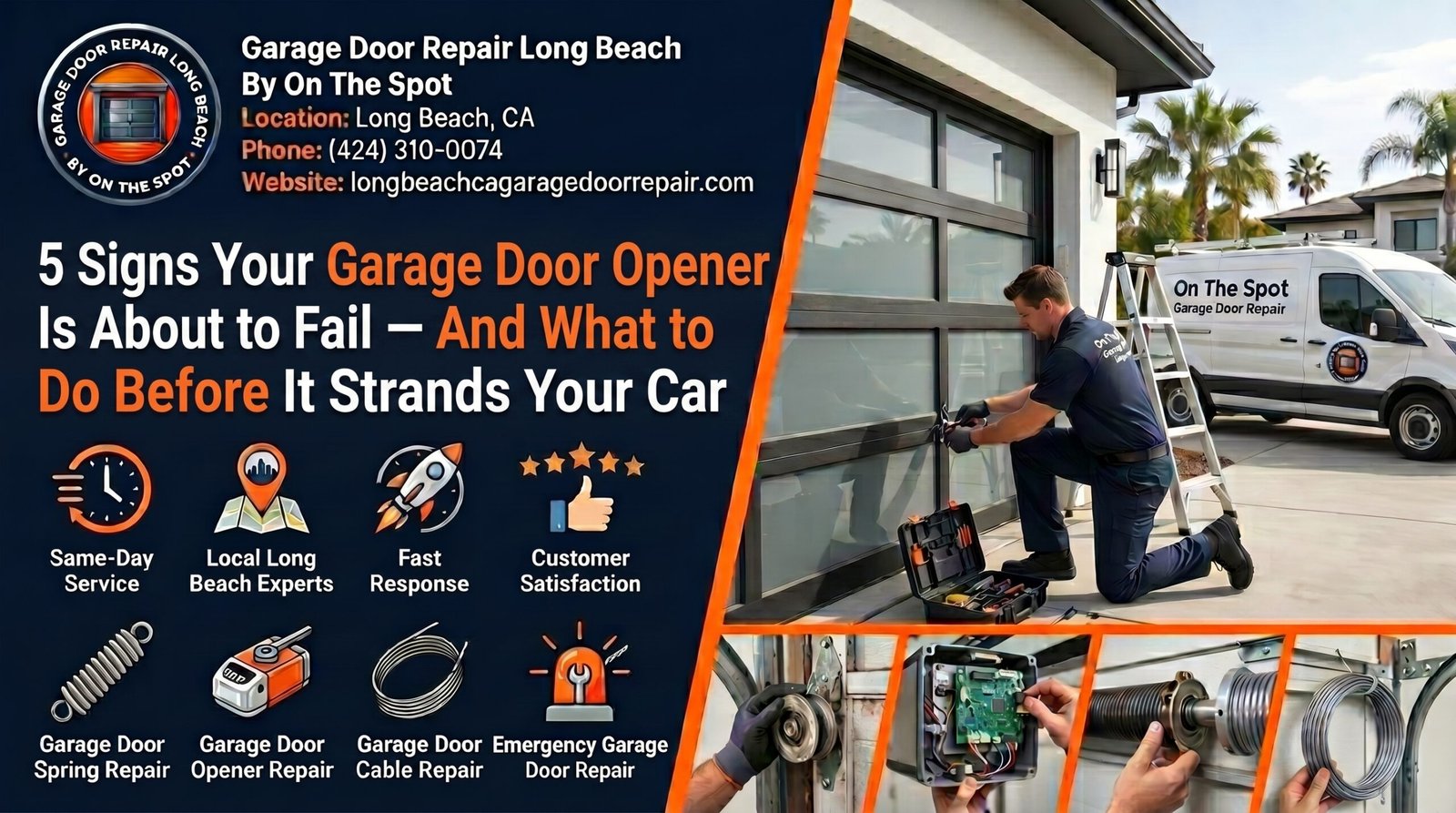 Garage door opener warning signs before failure at a residential garage