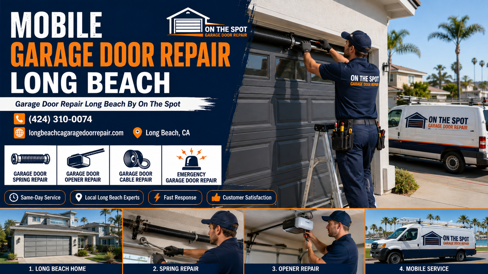 Residential garage door repair Long Beach CA by Garage Door Repair Long Beach By On The Spot