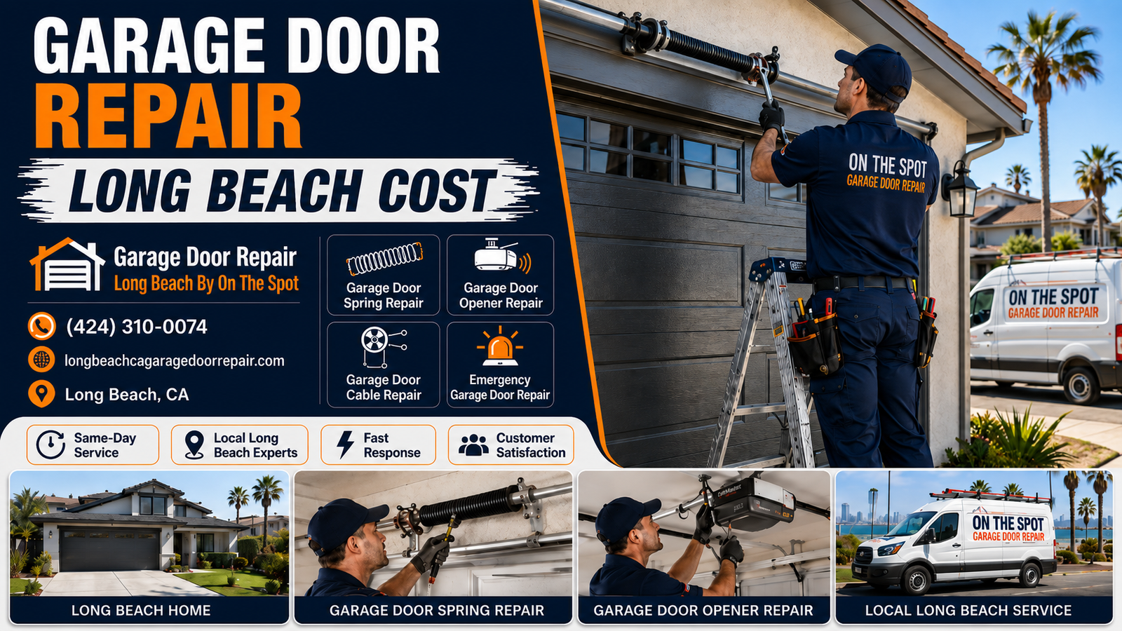 Garage door repair Long Beach cost 2026 complete homeowner guide