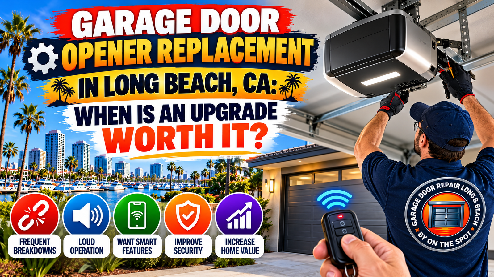 Garage Door Opener Replacement in Long Beach, CA - When Is an Upgrade Worth It?