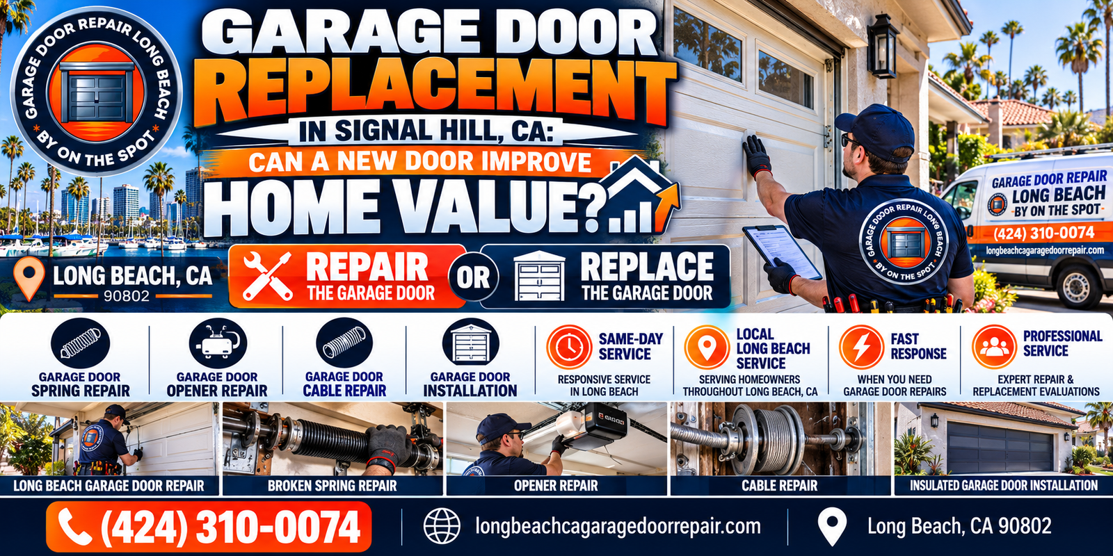 Garage Door Replacement in Signal Hill, CA: Can a New Door Improve Home Value?