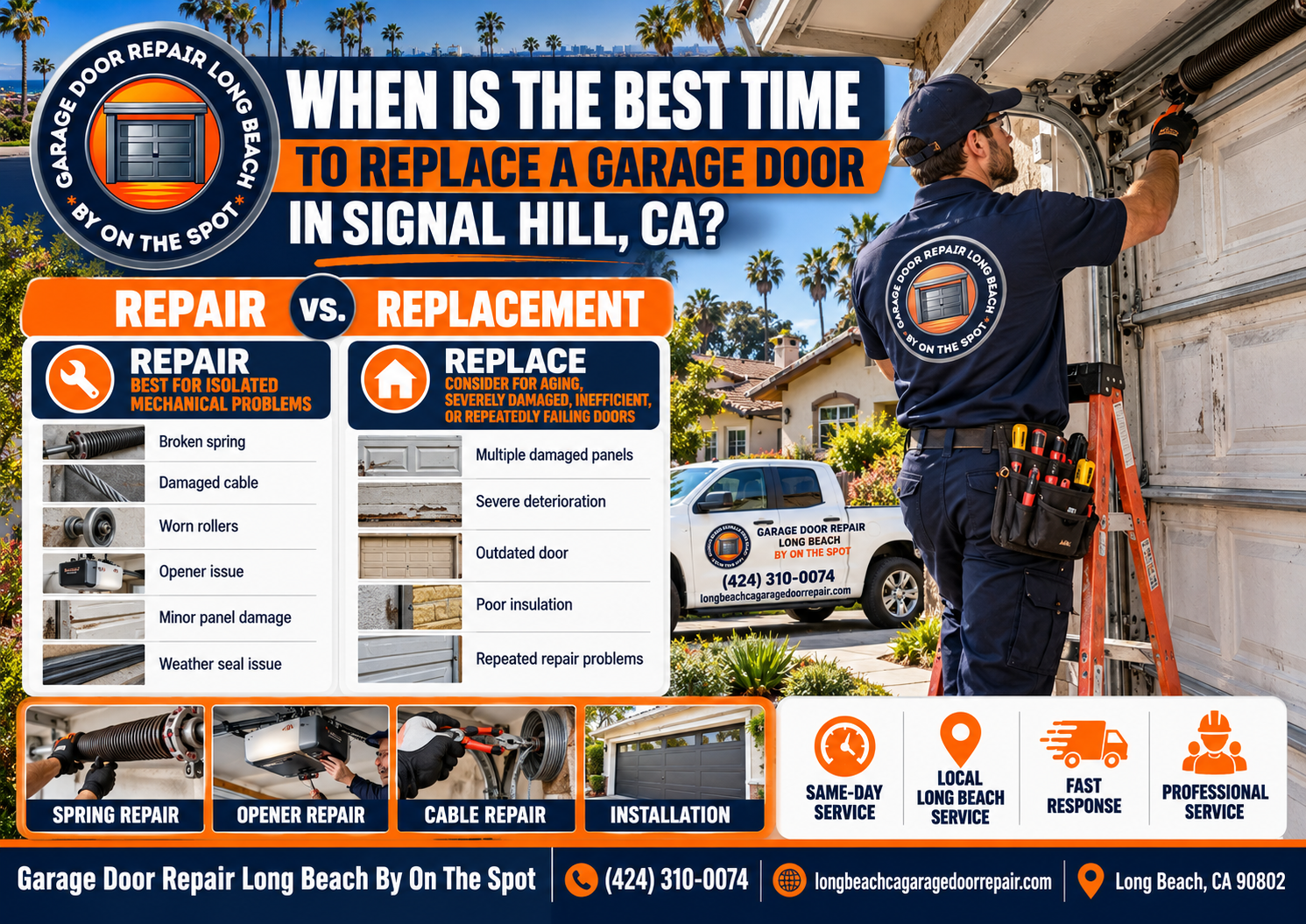 When Is the Best Time to Replace a Garage Door in Signal Hill, CA?